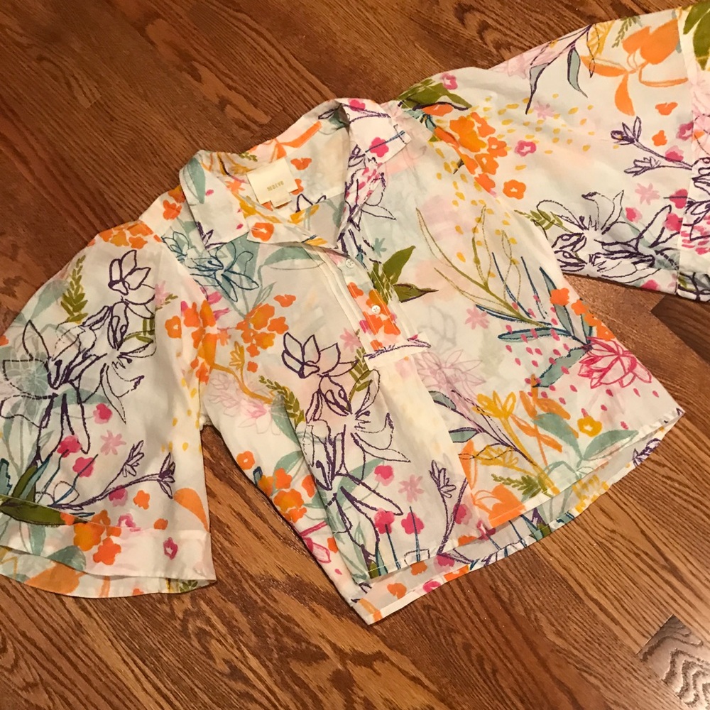 Floral Anthropologie Blouse